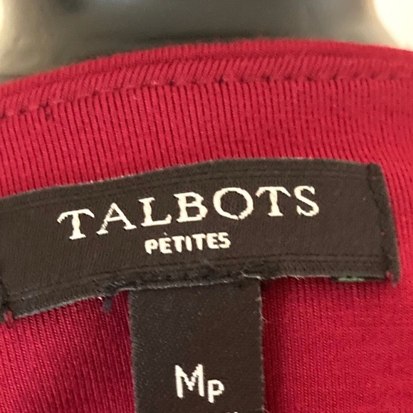 Talbots red square neck long sleeve top Size MP - Picture 7 of 7